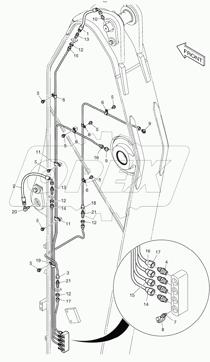  LUBRICATION PIPING - ARM 3.5m