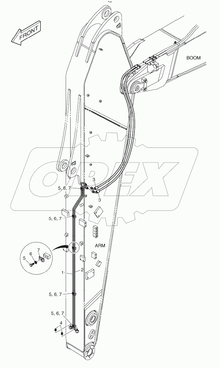 ARM PIPING - ARM 3.5m (QUICK CLAMP)