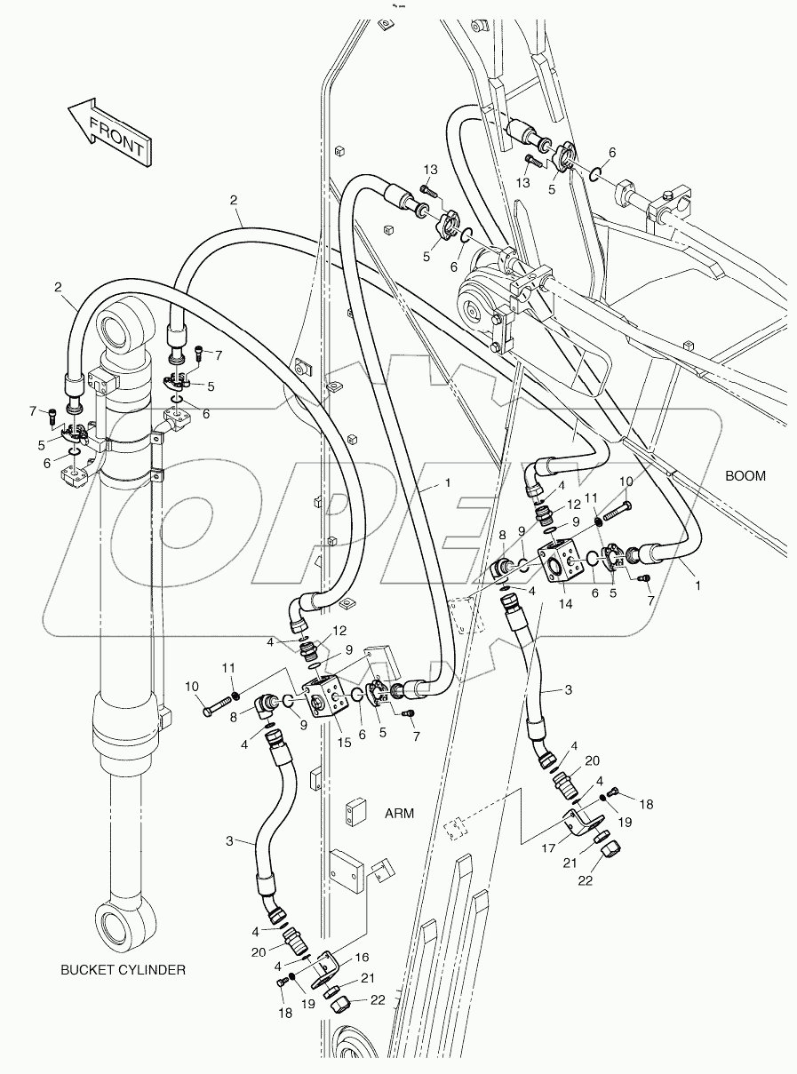  ARM PIPING - ARM 3.5m (CLAMSHELL)