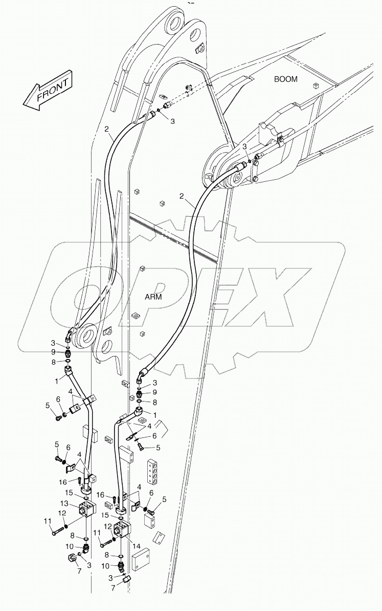  ARM PIPING - ARM 3.5m (ROTATING)