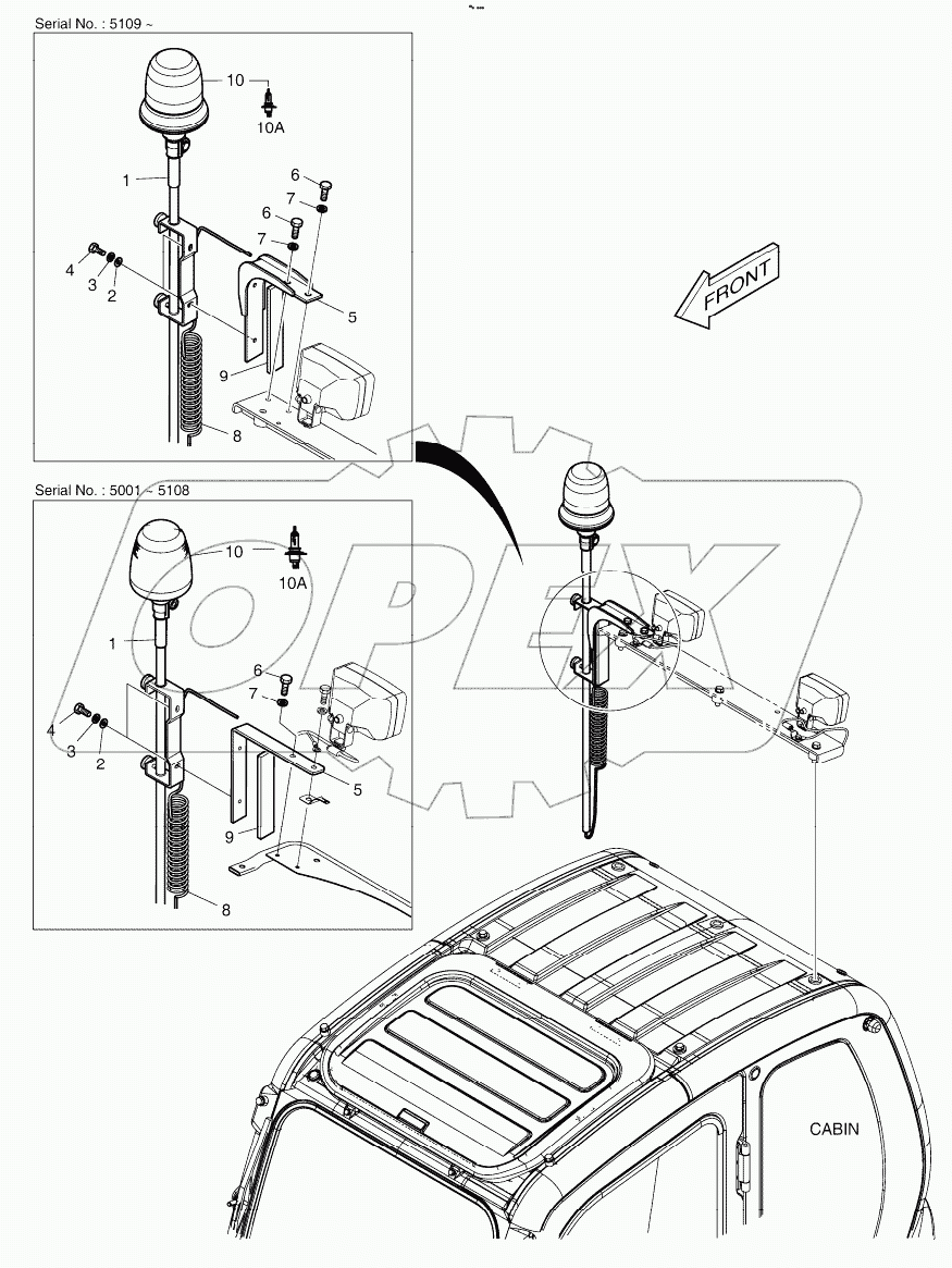 ROTATING BEACON (TELESCOPIC) WITH LAMP