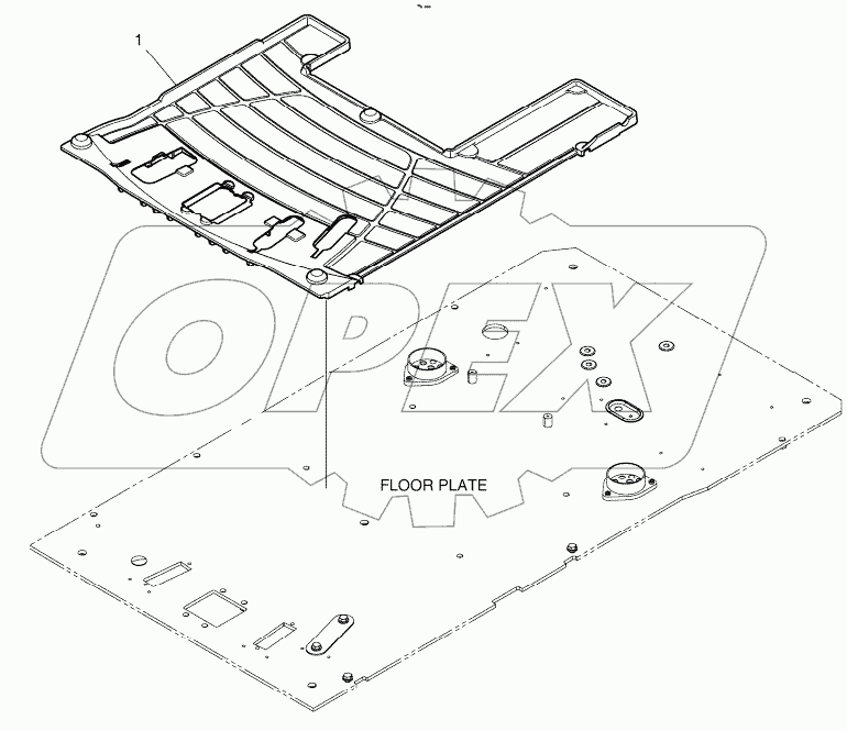  FLOOR MAT-THREE PEDAL