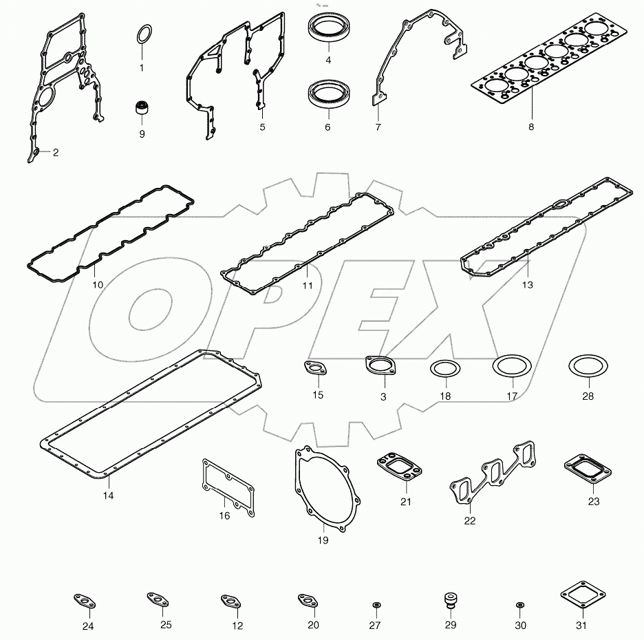  OVERHAUL GASKET KIT - ALL