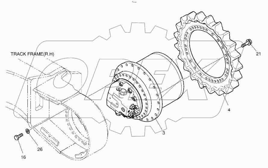  TRAVEL DEVICE (DX225LCA)