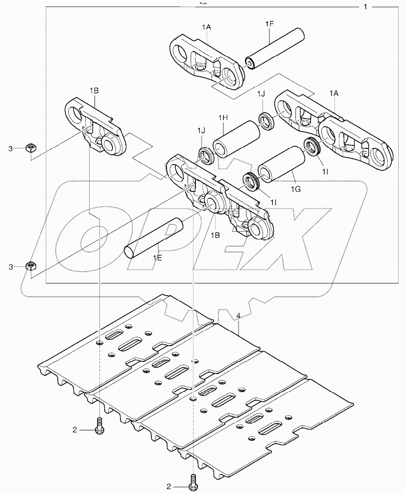  TRACK SHOE ASSY - 600G (DX220A)