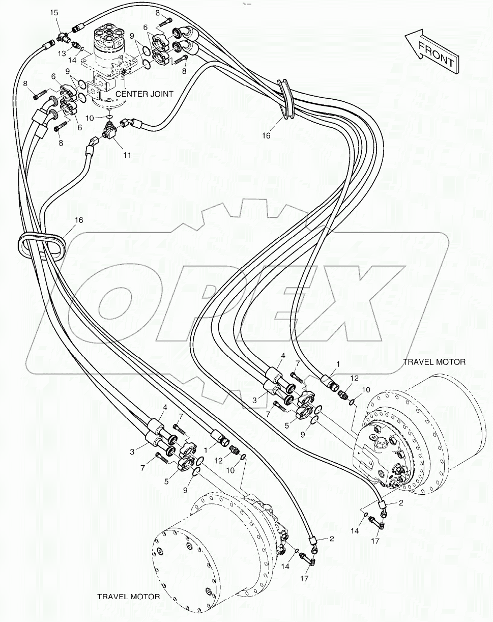  TRAVEL PIPING - STD (DX220A)