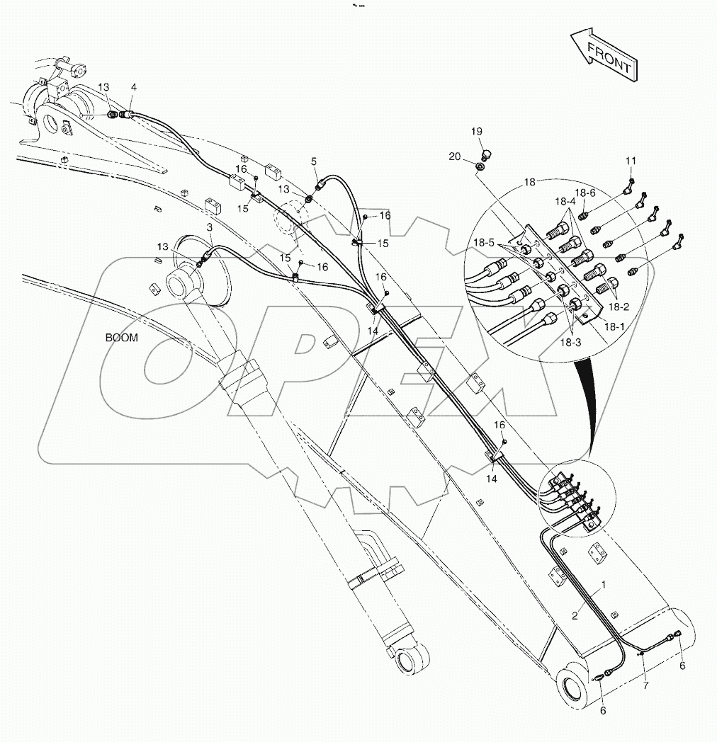  LUBRICATION PIPING - BOOM