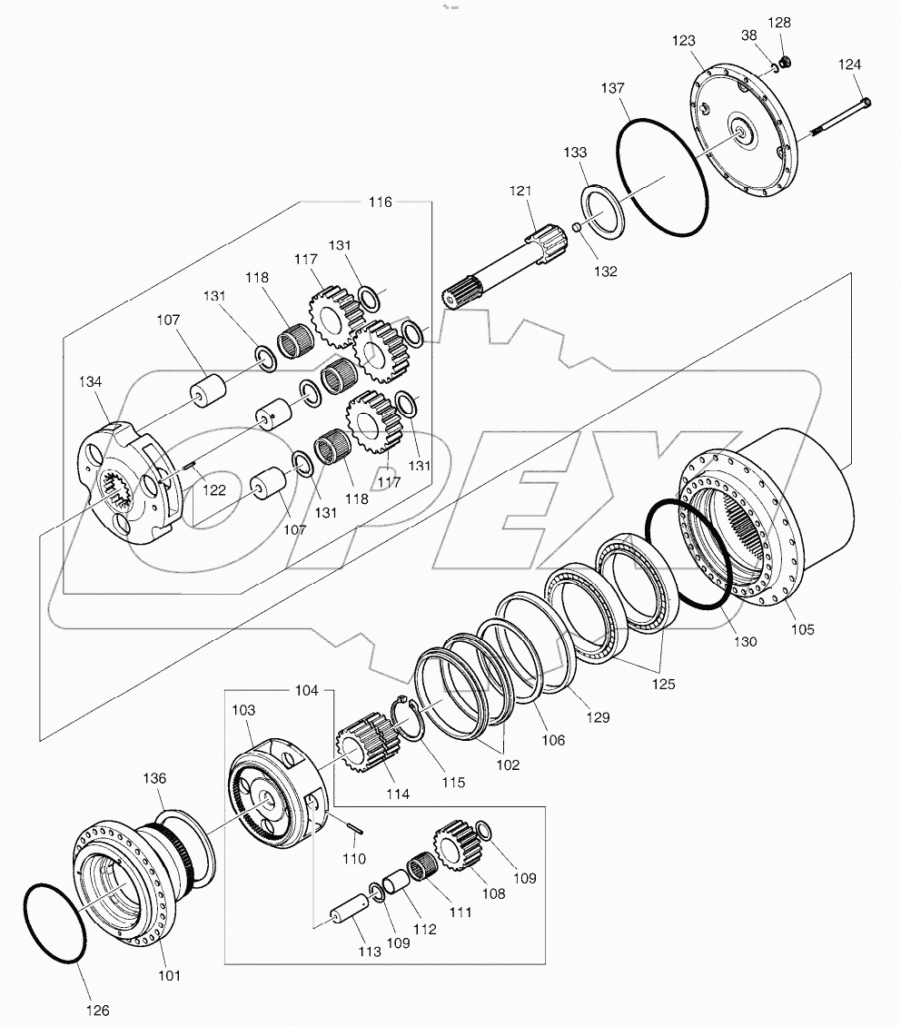  TRAVEL REDUCTION GEAR