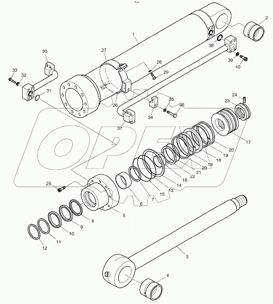  BUCKET CYLINDER - ARM 2.4m