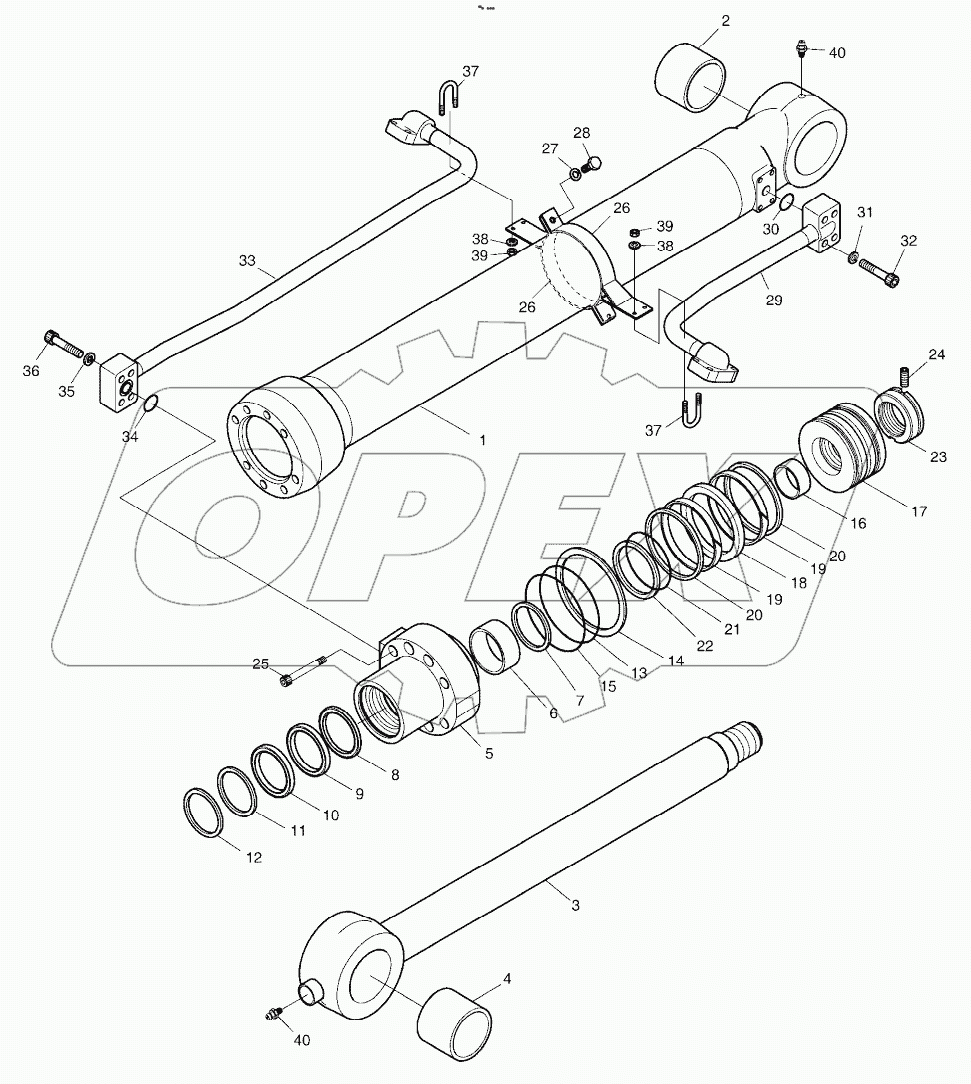  BOOM CYLINDER - L.H (LOCK VALVE)