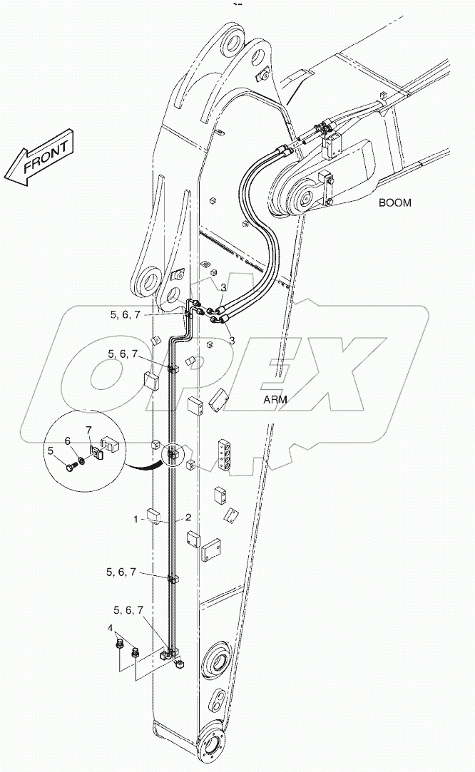  ARM PIPING - ARM 2.9m(QUICK CLAMP)