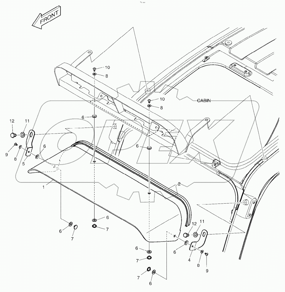  RAIN SHIELD & LAMP MOUNTING