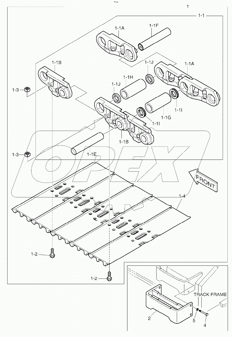  TRACK SHOE ASSY - 800G (DX220A)