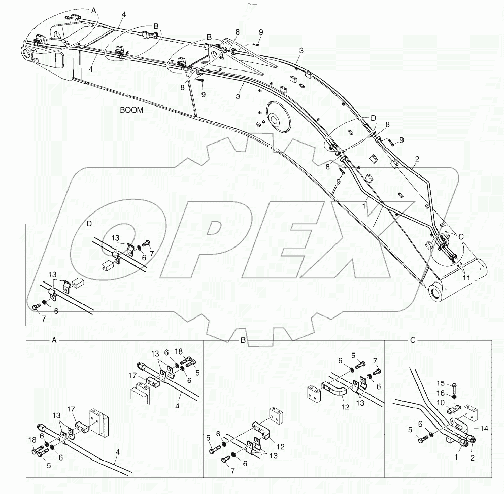  BOOM PIPING - ROTATING (BOOM 5.7m)