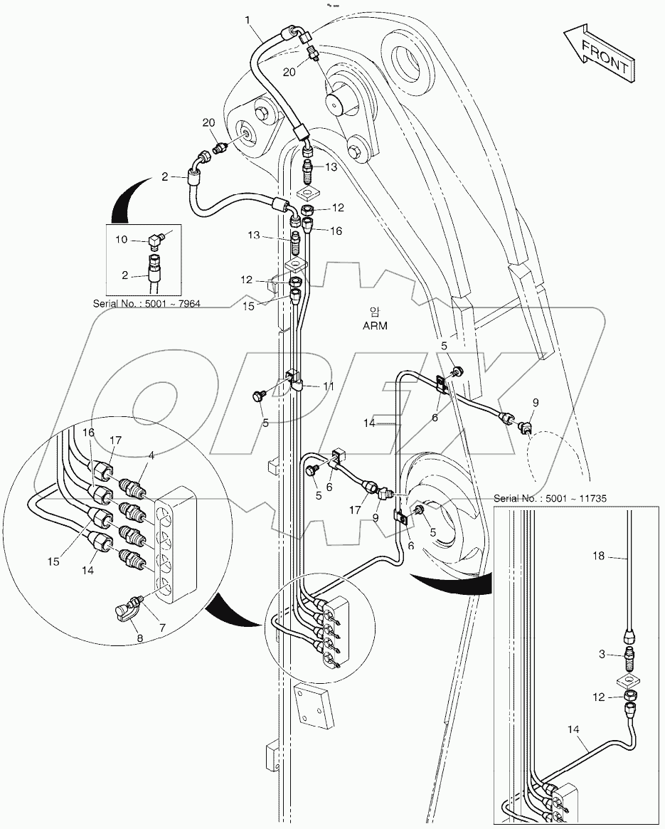  LUBRICATION PIPING - ARM 2.0m