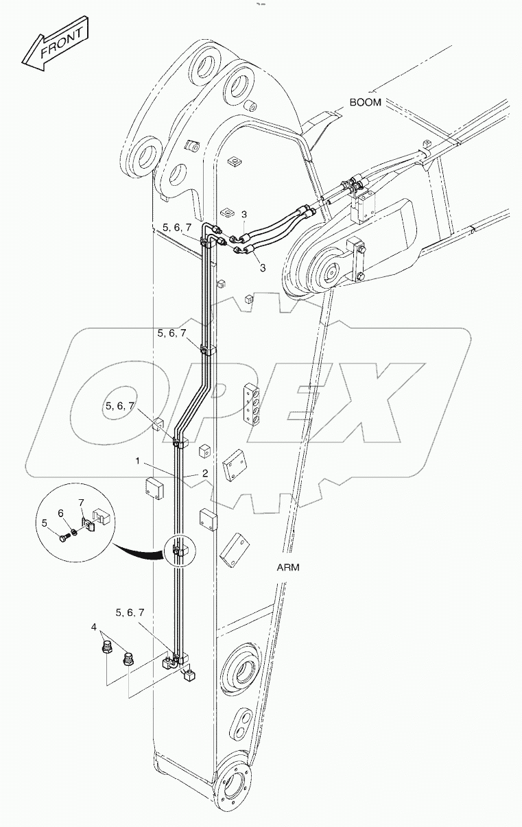 ARM PIPING - ARM 2.0m (QUICK CLAMP)
