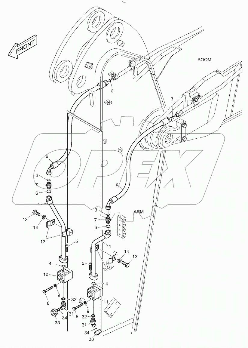  ARM PIPING - ARM 2.0m (ROTATING)