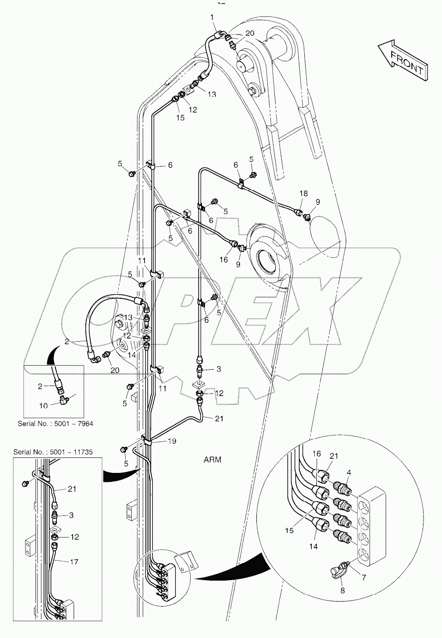  LUBRICATION PIPING - ARM 3.5m