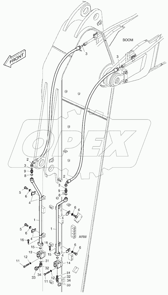  ARM PIPING - ARM 3.5m (ROTATING)