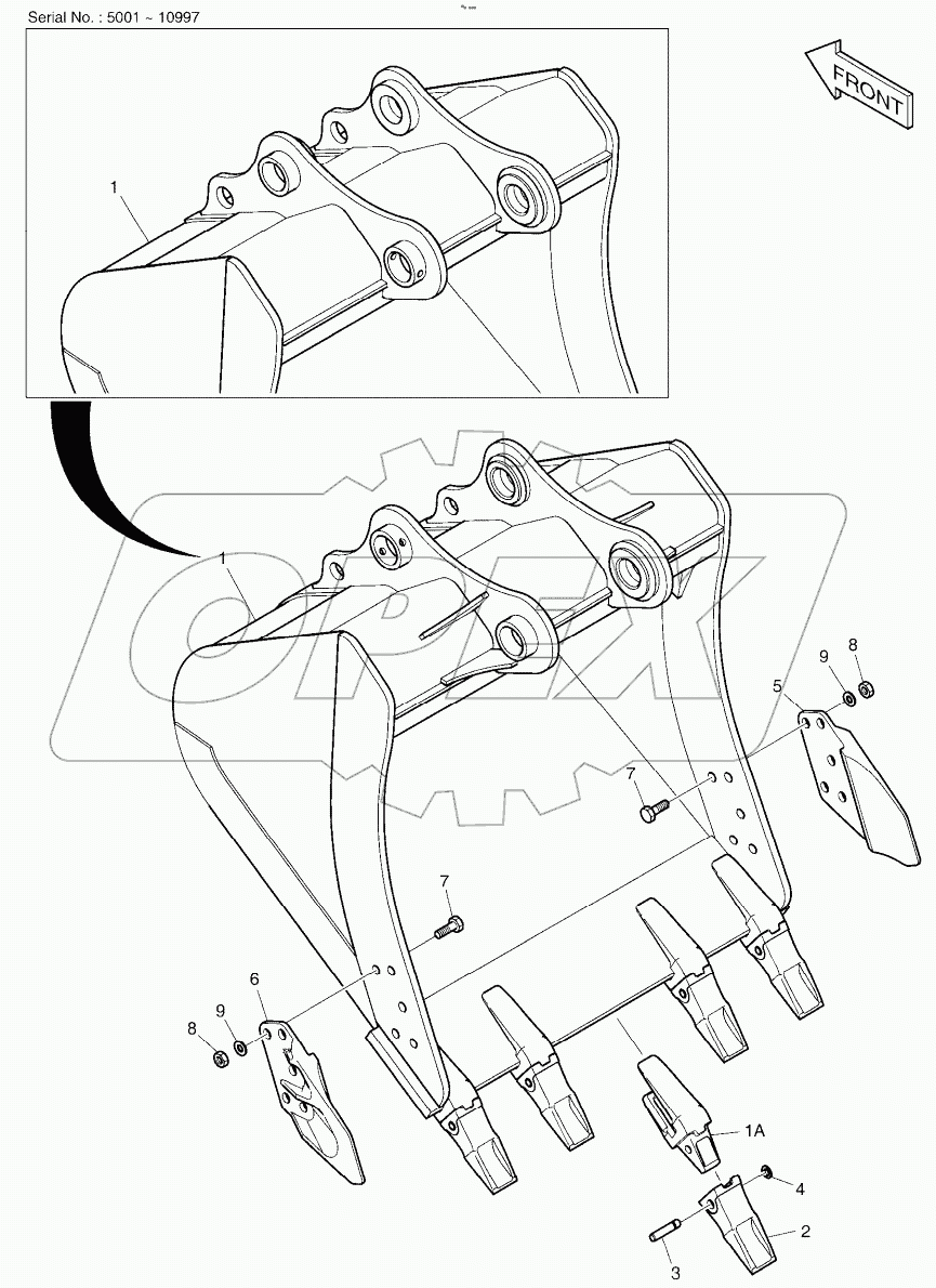  BUCKET ASSY - 1.05mВі