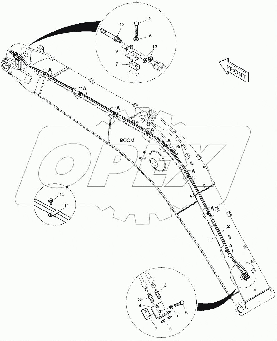  BOOM PIPING - BOOM 5.2m (QUICK FIT)