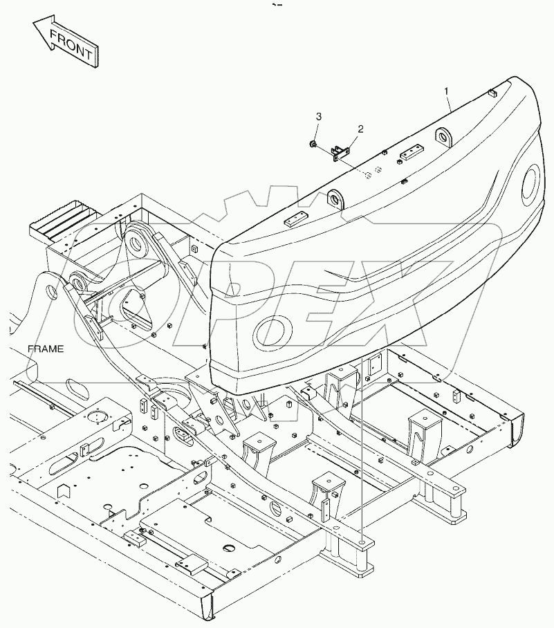  COUNTER WEIGHT - SUPER LONG (DX225LCA)