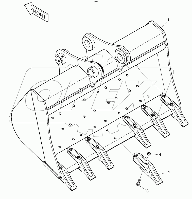 BUCKET ASSY - 0.45mВі - DITCH CLEANING