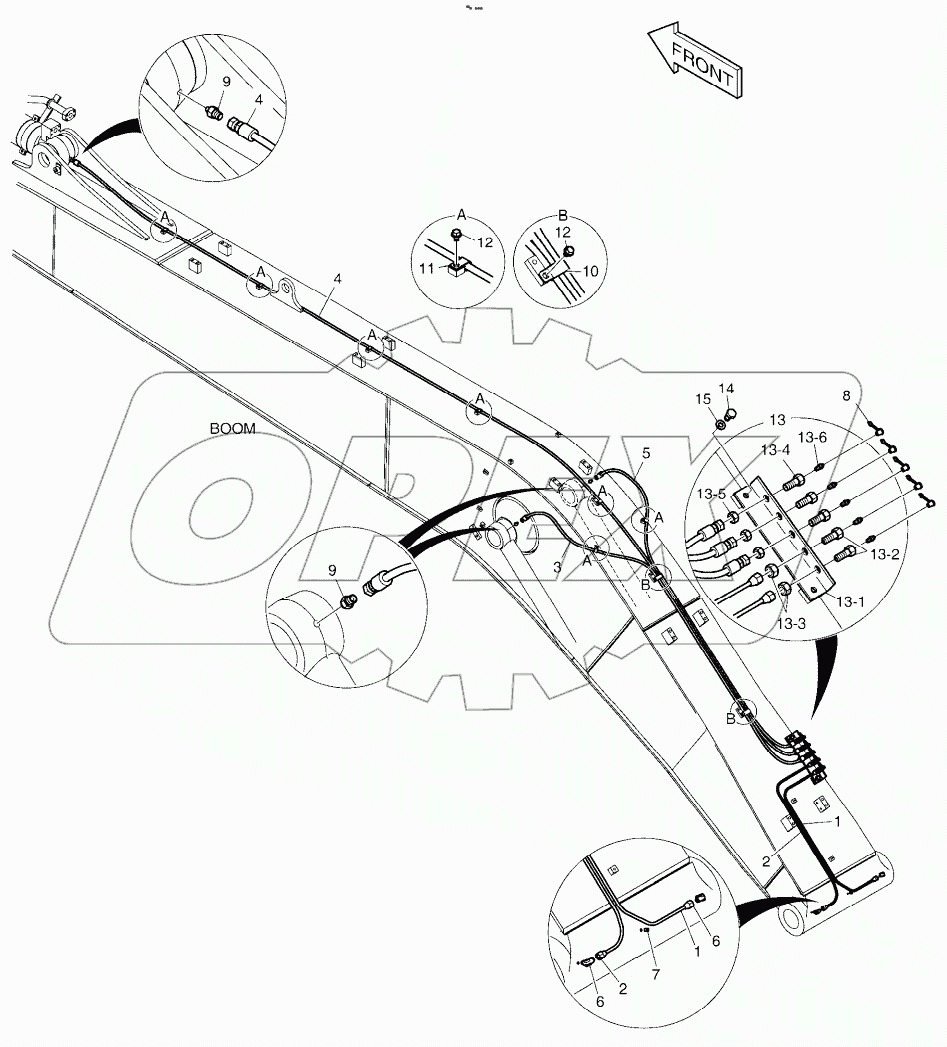  LUBRICATION PIPING - BOOM 8.5m