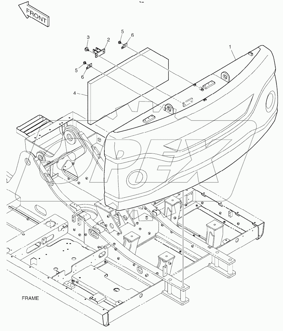  COUNTER WEIGHT - 3.8TON (NOISE KIT - DX220A)