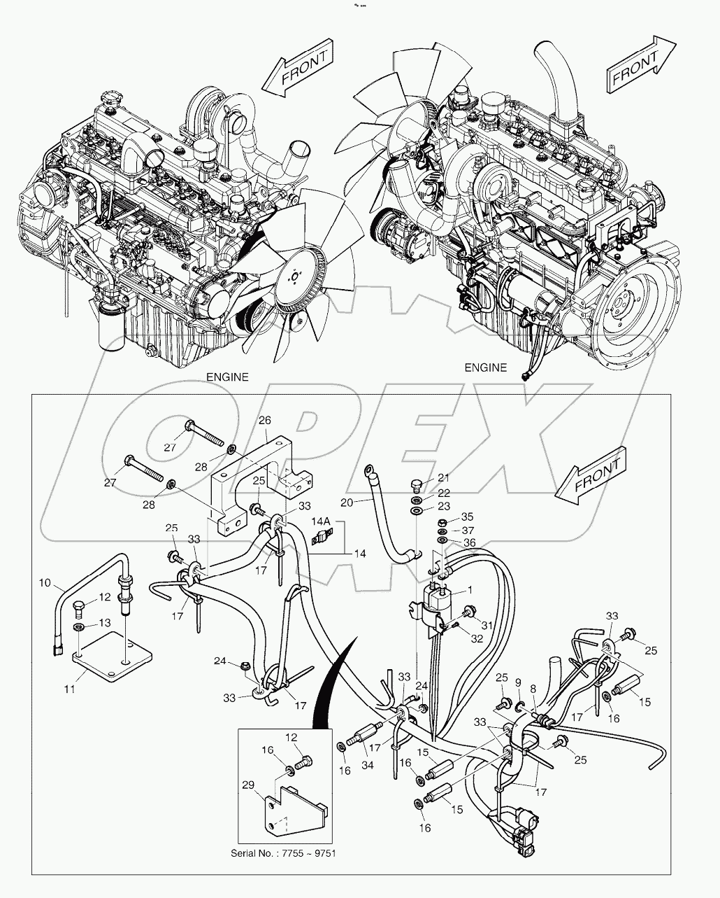  ELECTRIC PARTS - ENGINE Serial No. 7755 -