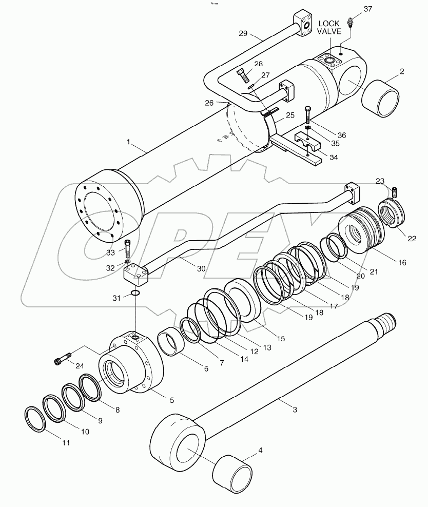  BOOM CYLINDER (L.H) - LOCK VALVE