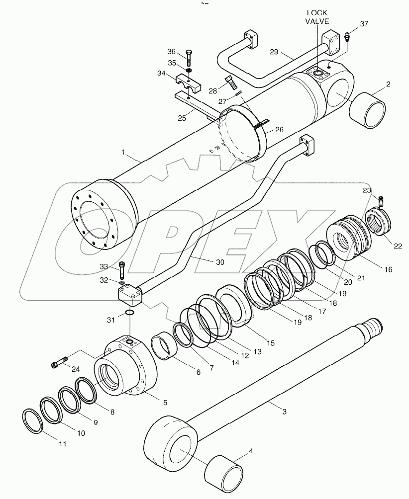  BOOM CYLINDER (R.H) - LOCK VALVE