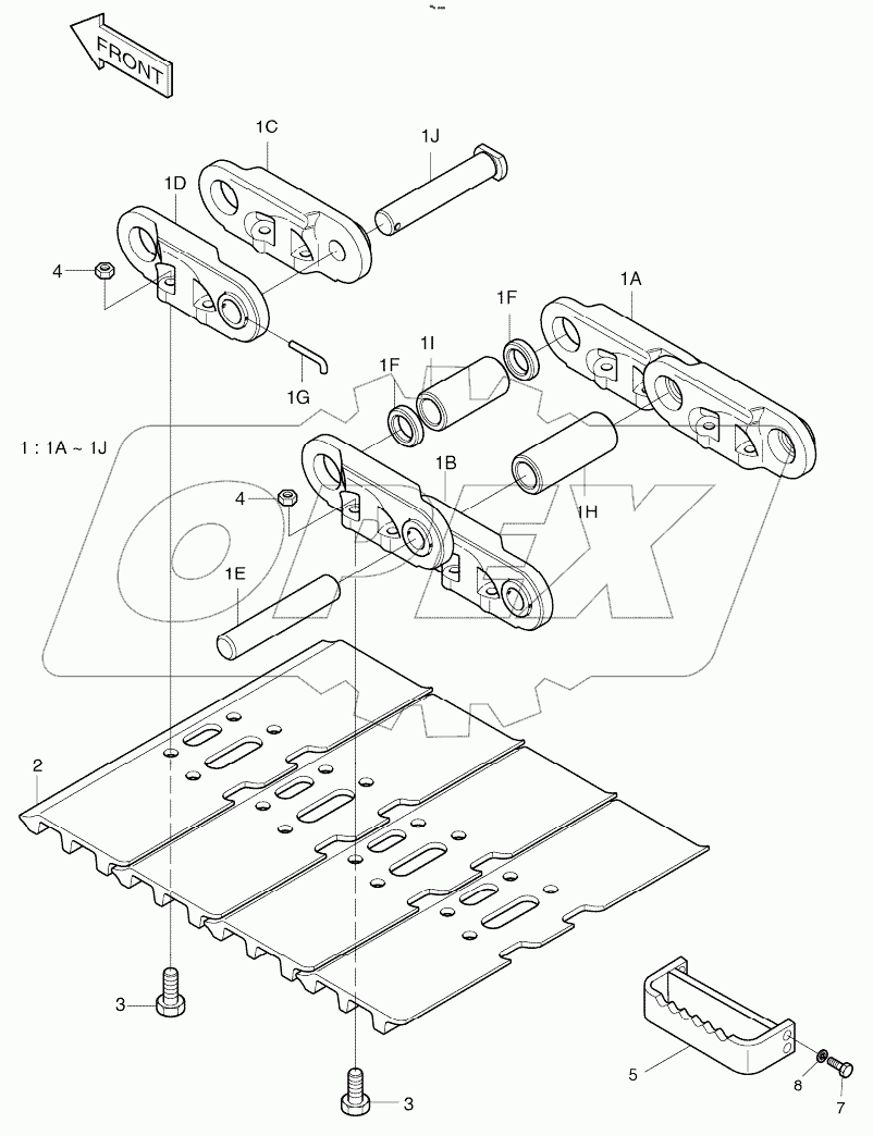  TRACK SHOE ASSY - 800G