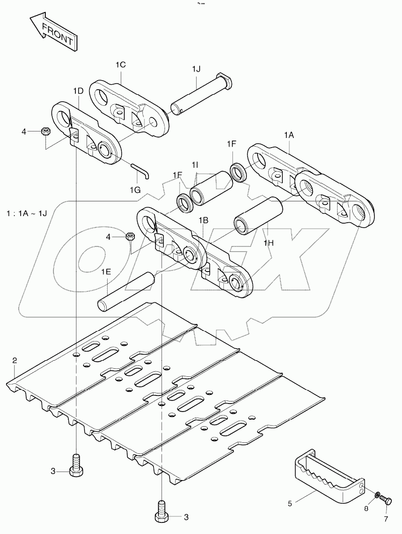  TRACK SHOE ASSY - 900G