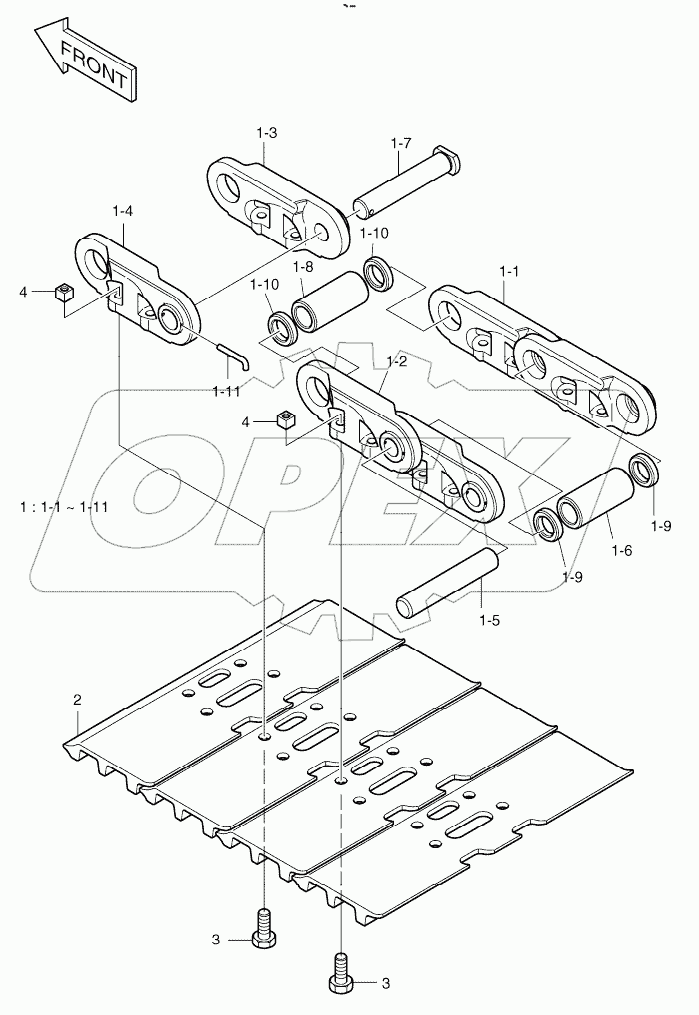  SEALED TRACK SHOE - 600G