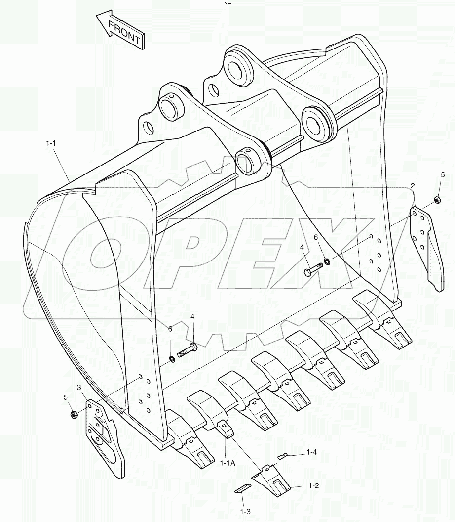  BUCKET ASSY - 1.31m3(63") - VERTICAL PIN