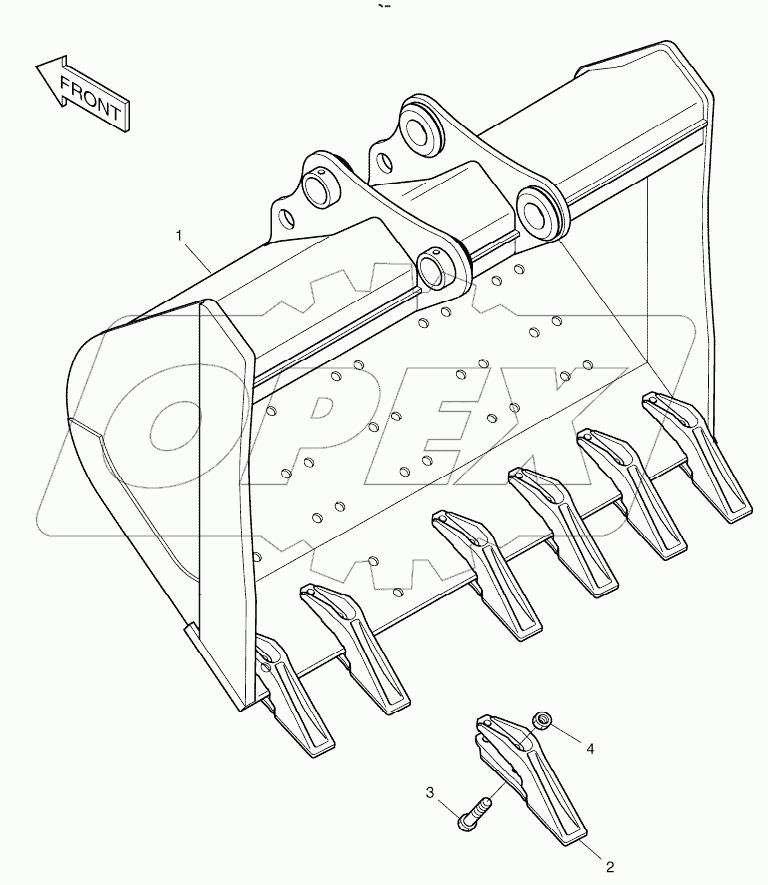  BUCKET ASSY - 0.46m - DITCH CLEANING