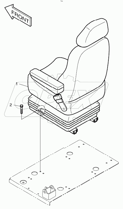  SEAT MOUNTING - EXCEPT EUROPE AND USA