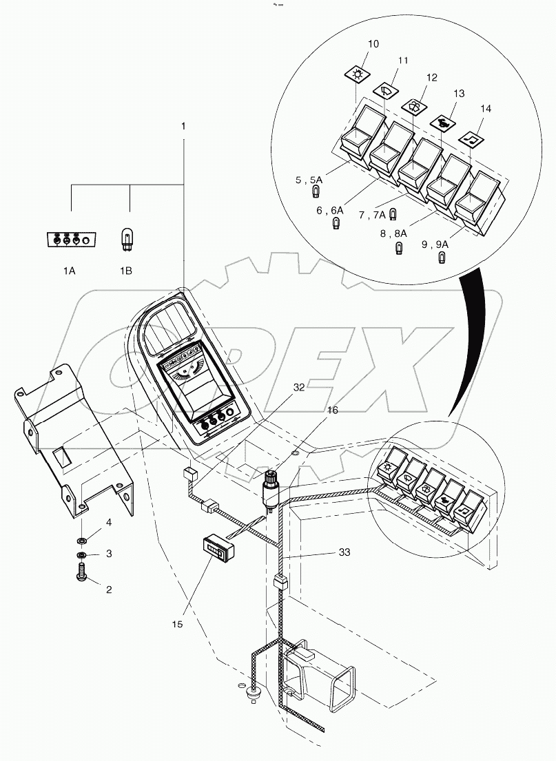  ELECTRIC PARTS - GAUGE AND SWITCH PANEL