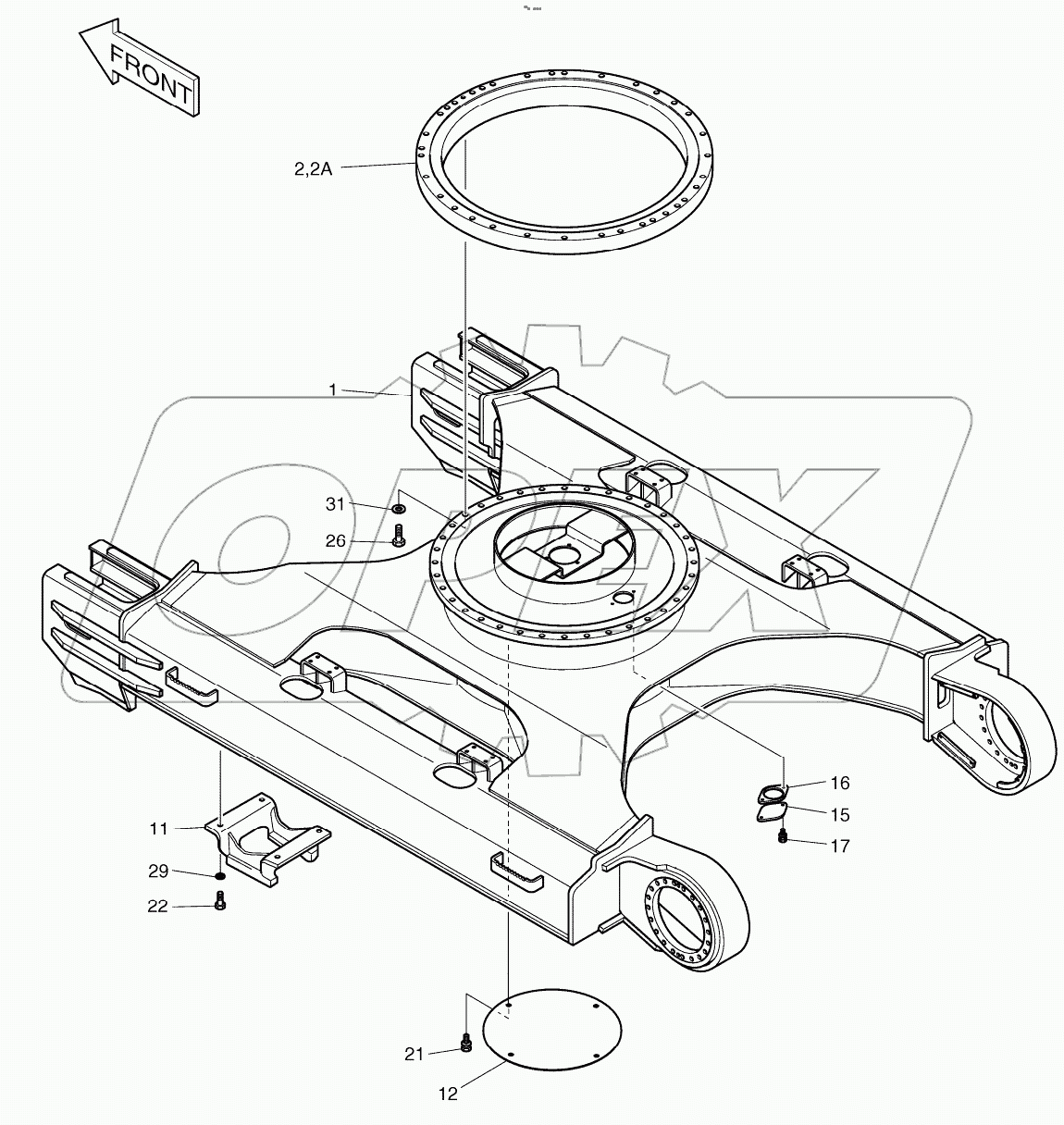  TRACK FRAME - TRACK WIDTH 3280mm