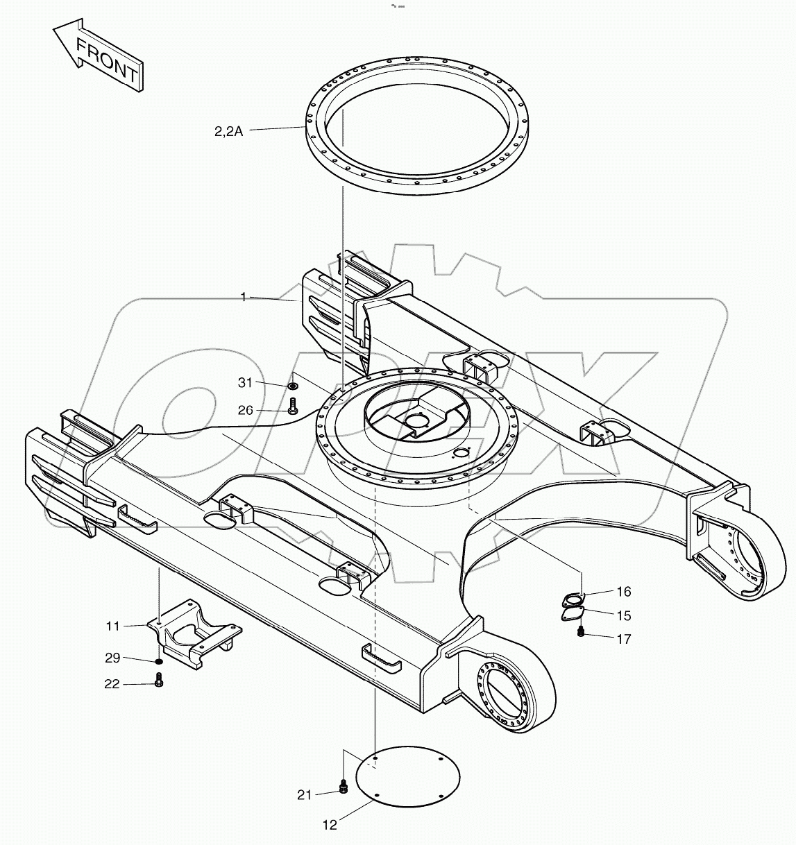  TRACK FRAME - TRACK WIDTH 3000mm OPTION