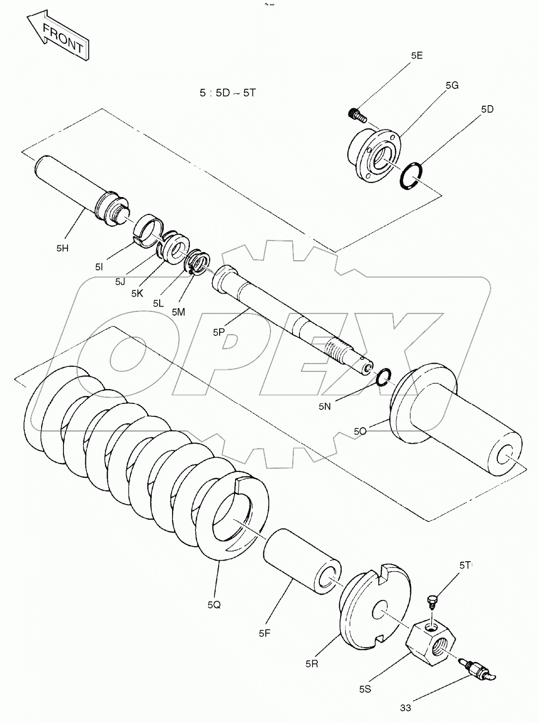  TRACK SPRING - TRACK WIDTH 3280mm