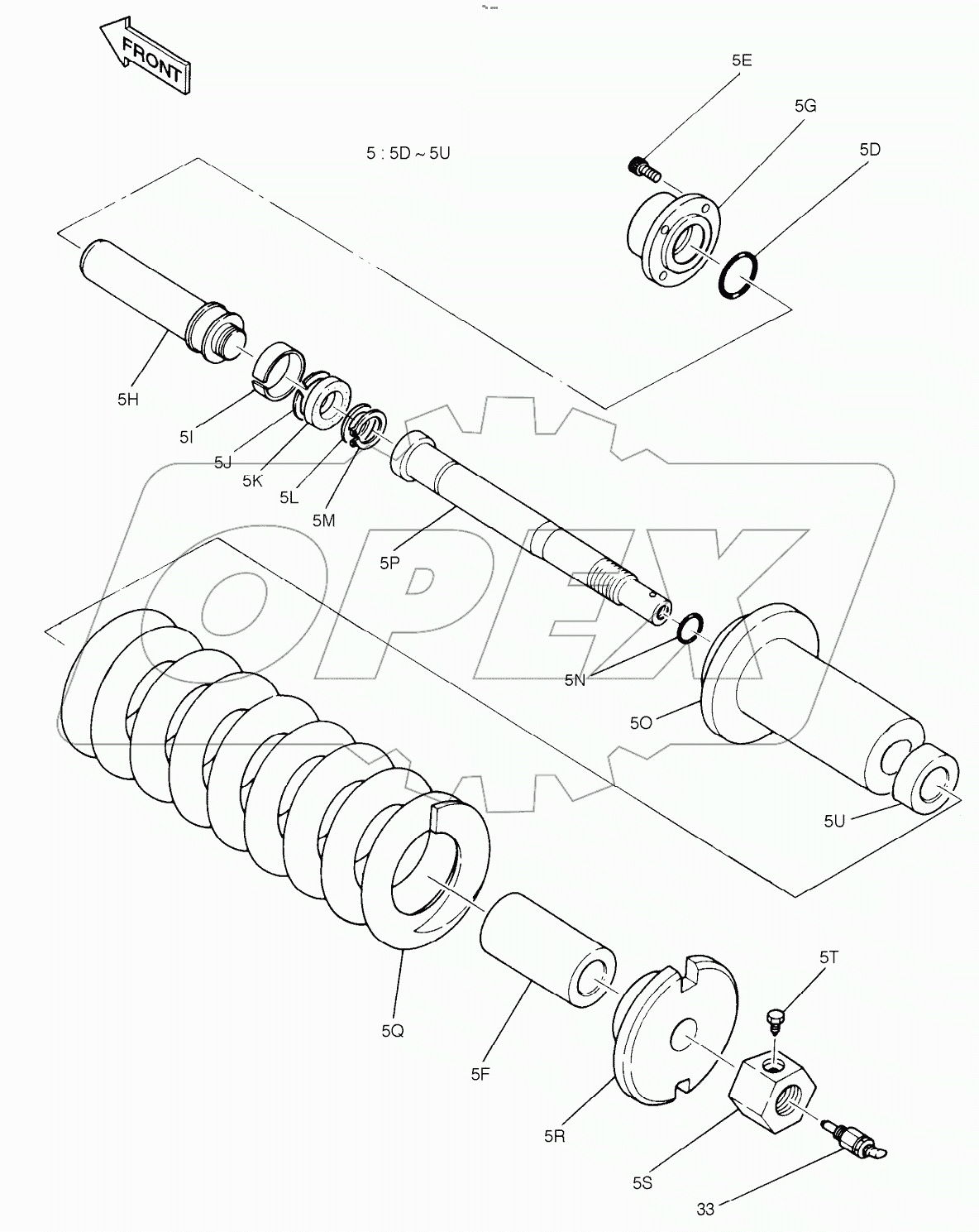  TRACK SPRING - TRACK WIDTH 3000mm OPTION
