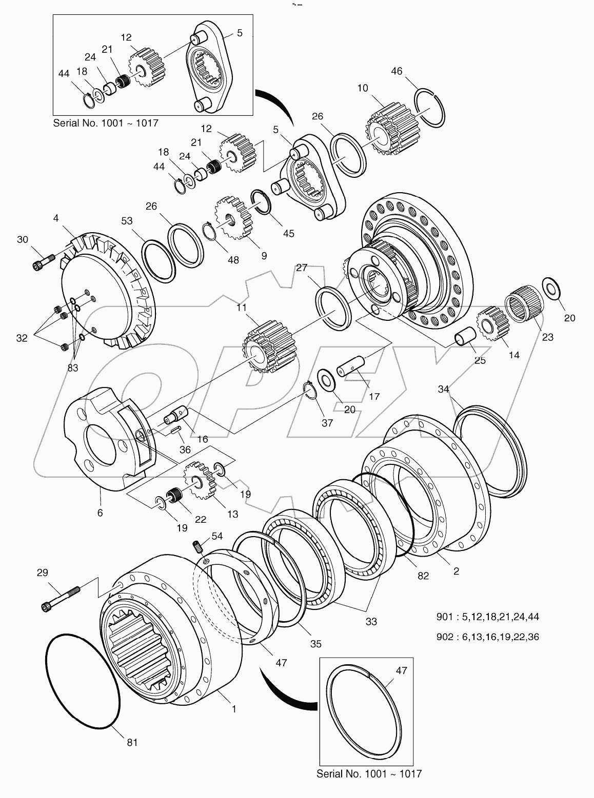  TRAVEL REDUCTION GEAR