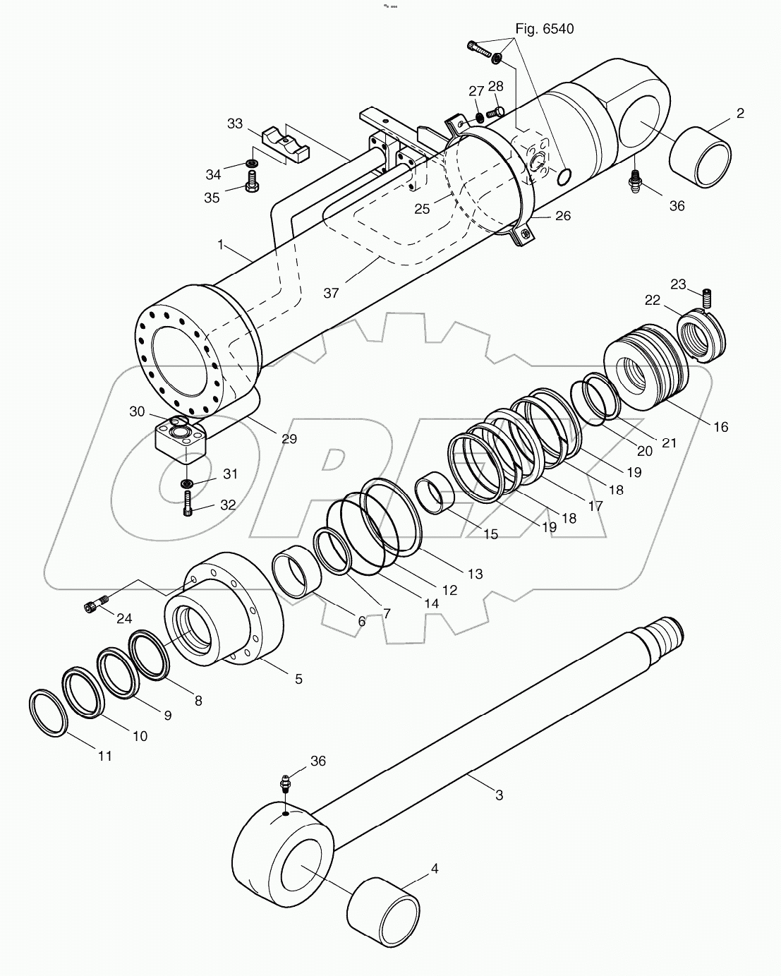  BUCKET CYLINDER (L.H) - LOCK VALVE