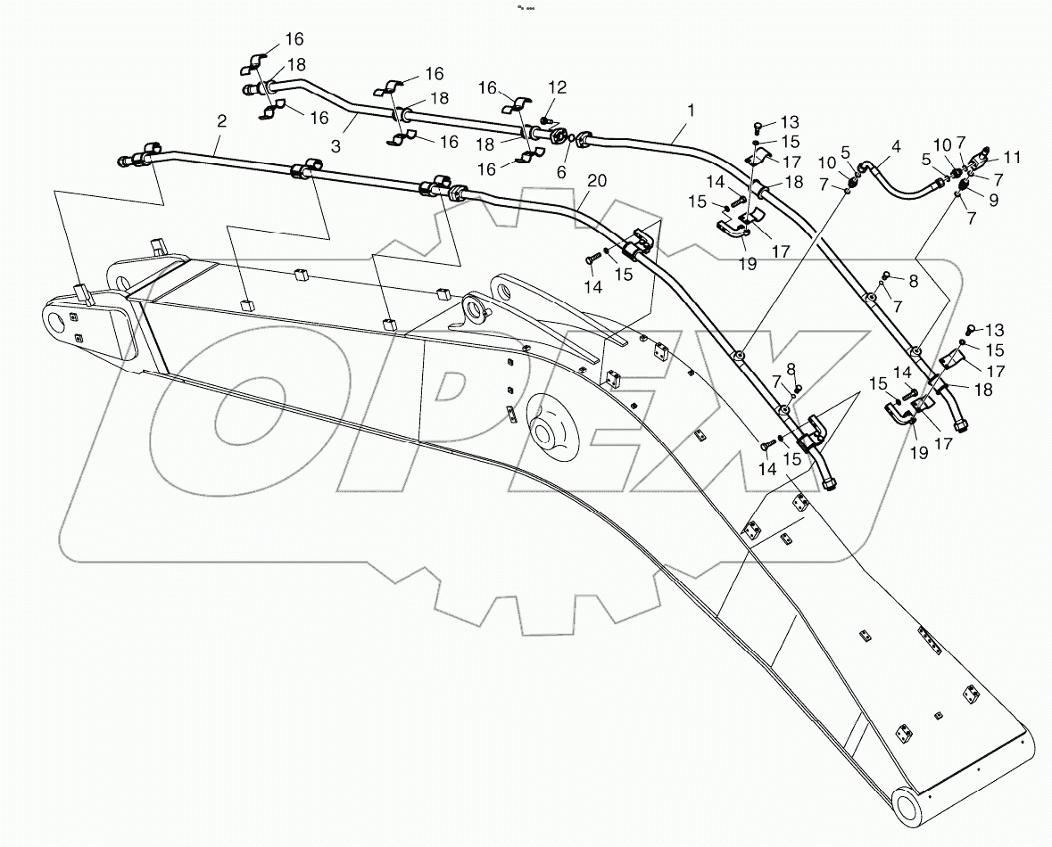  BOOM PIPING - ONE WAY
