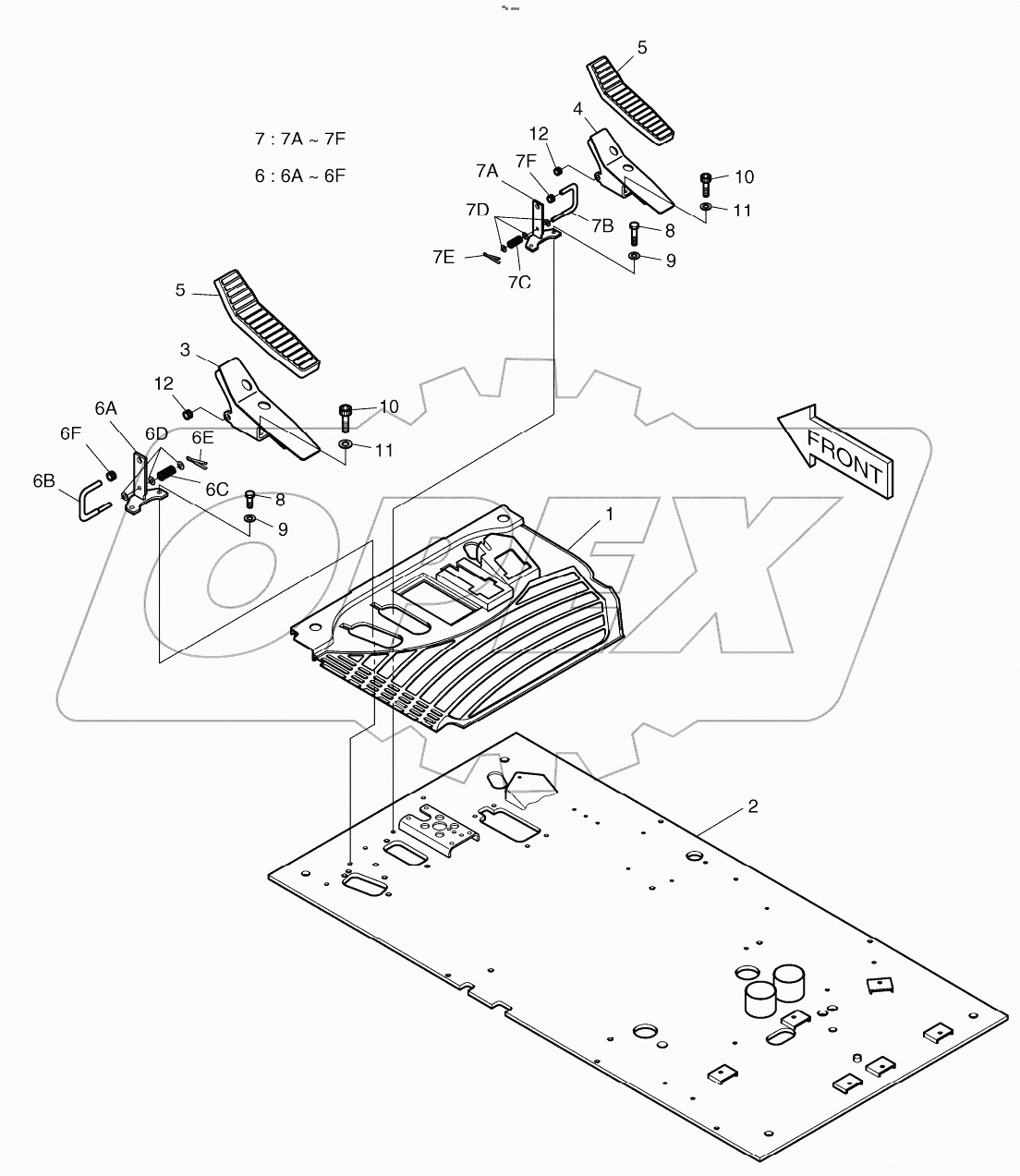  FLOOR ASSY - TILT & ARTI.BOOM