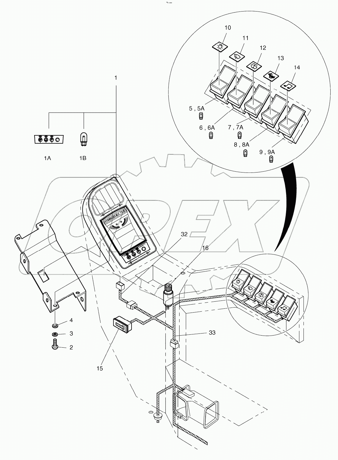  ELECTRIC PARTS - GAUGE AND SWITCH PANEL