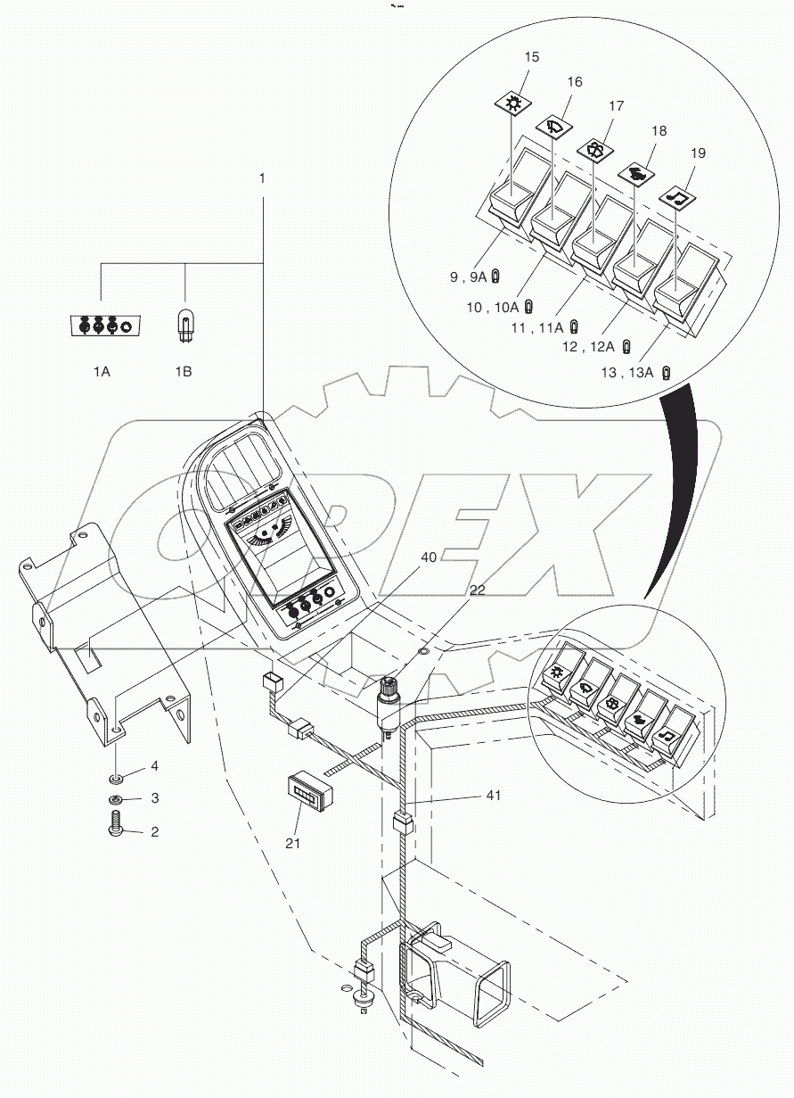  ELECTRIC PARTS (1) - GAUGE & SWITCH PANEL