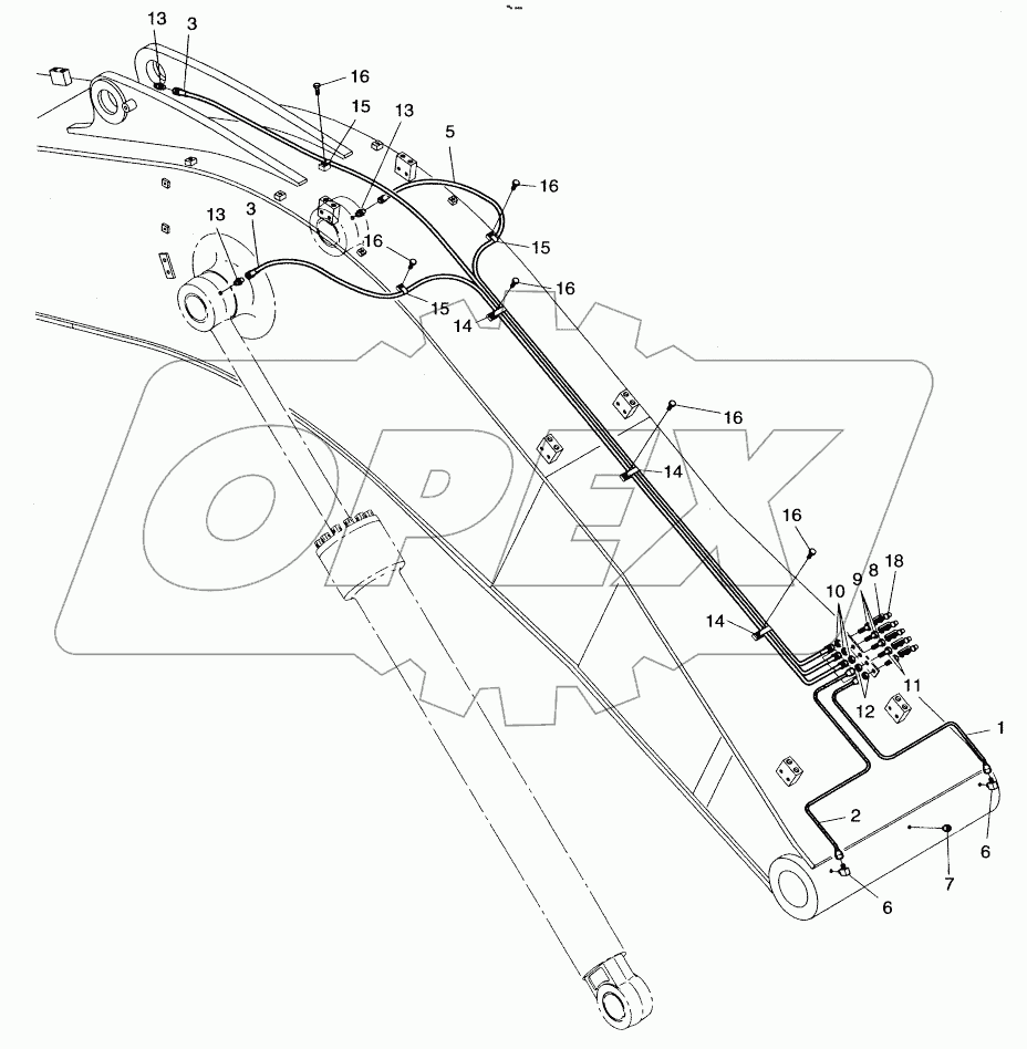  LUBRICATION PIPING - 6.3m BOOM